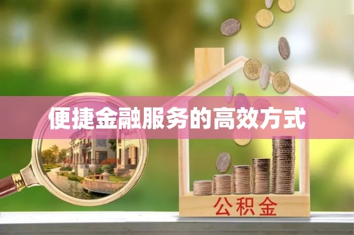 七星便捷金融服务的高效方式